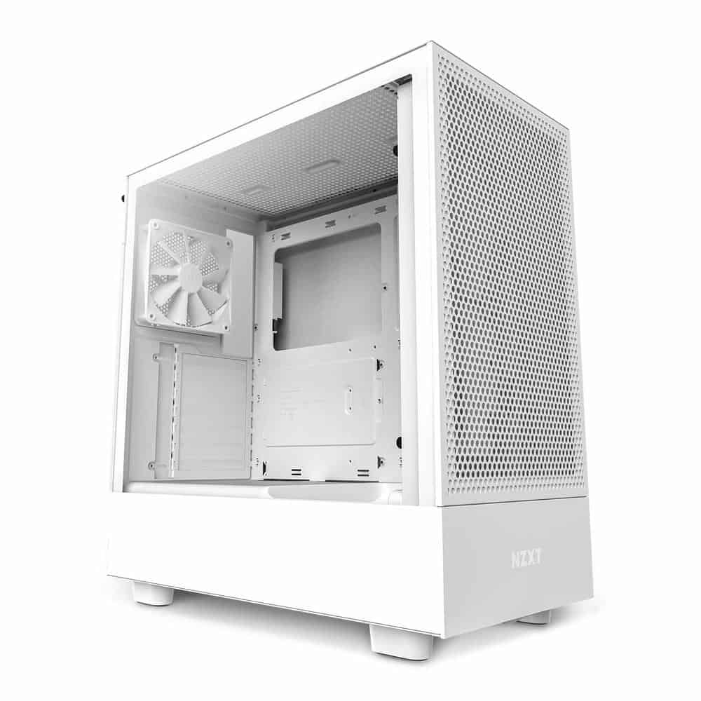 NZXT H5 Flow White Mid Tower Tempered Glass PC Gaming Case